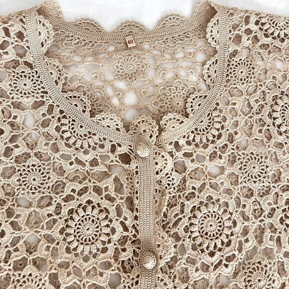 Vintage Crochet cardigan size 40 - Picture 5 of 7